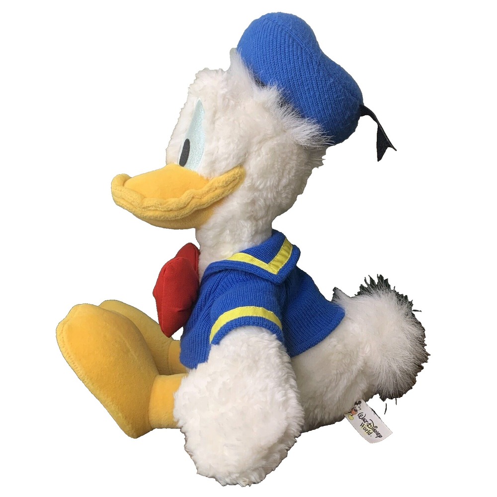 Walt Disney World Donald Duck Plush 18" Tag 1996-2002 Embroidered Eyes China